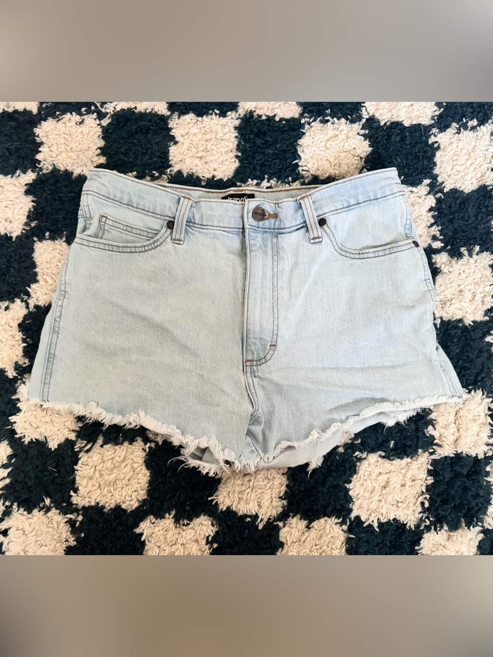 Wrangler Light Wash Denim Cut Off Shorts